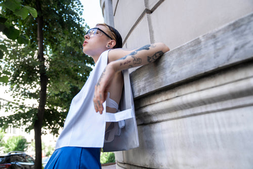 Gender Equality Unisex Vest Double Sided White And Grey