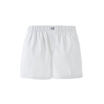 Golf Girl White Herringbone Patterned Cotton Short